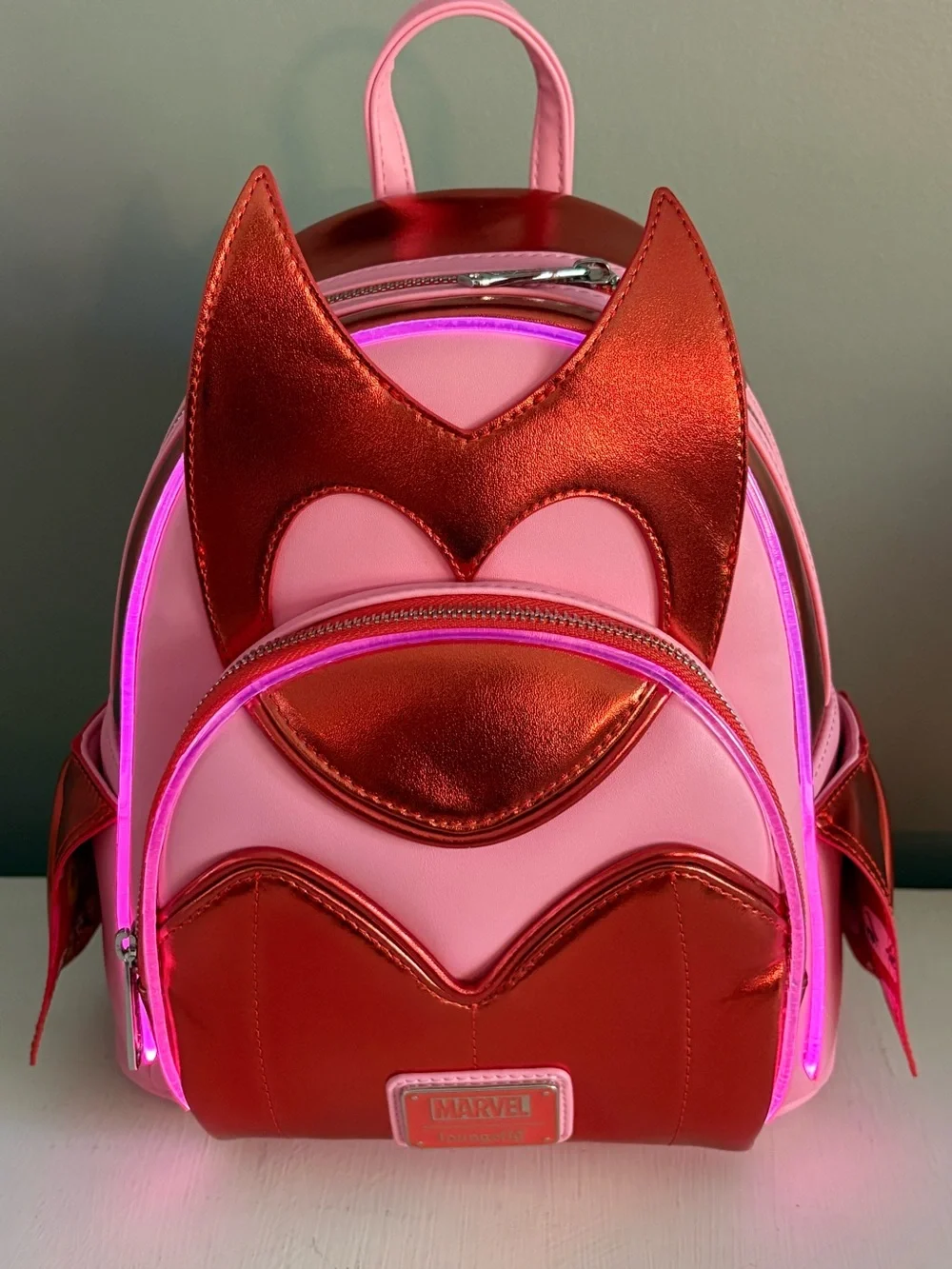Loungefly Marvel Scarlet With Metallic Figural Light-Up Mini Backpack